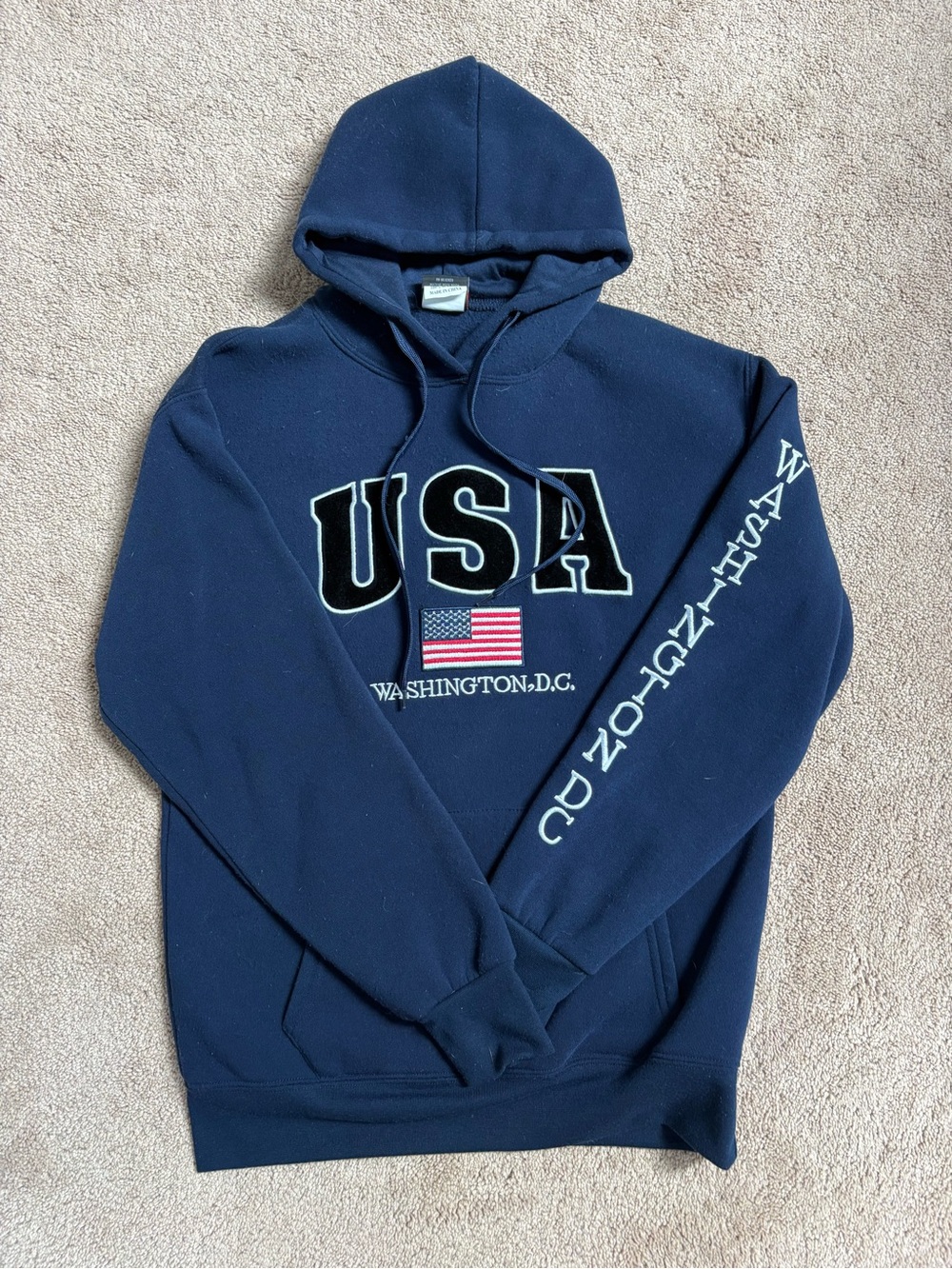 USA Washington D.C. Navy Hoodie Sweatshirt America